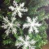 Festive Chenille Wire-Wrapped Snowflake Ornaments for Christmas Tree Decoration