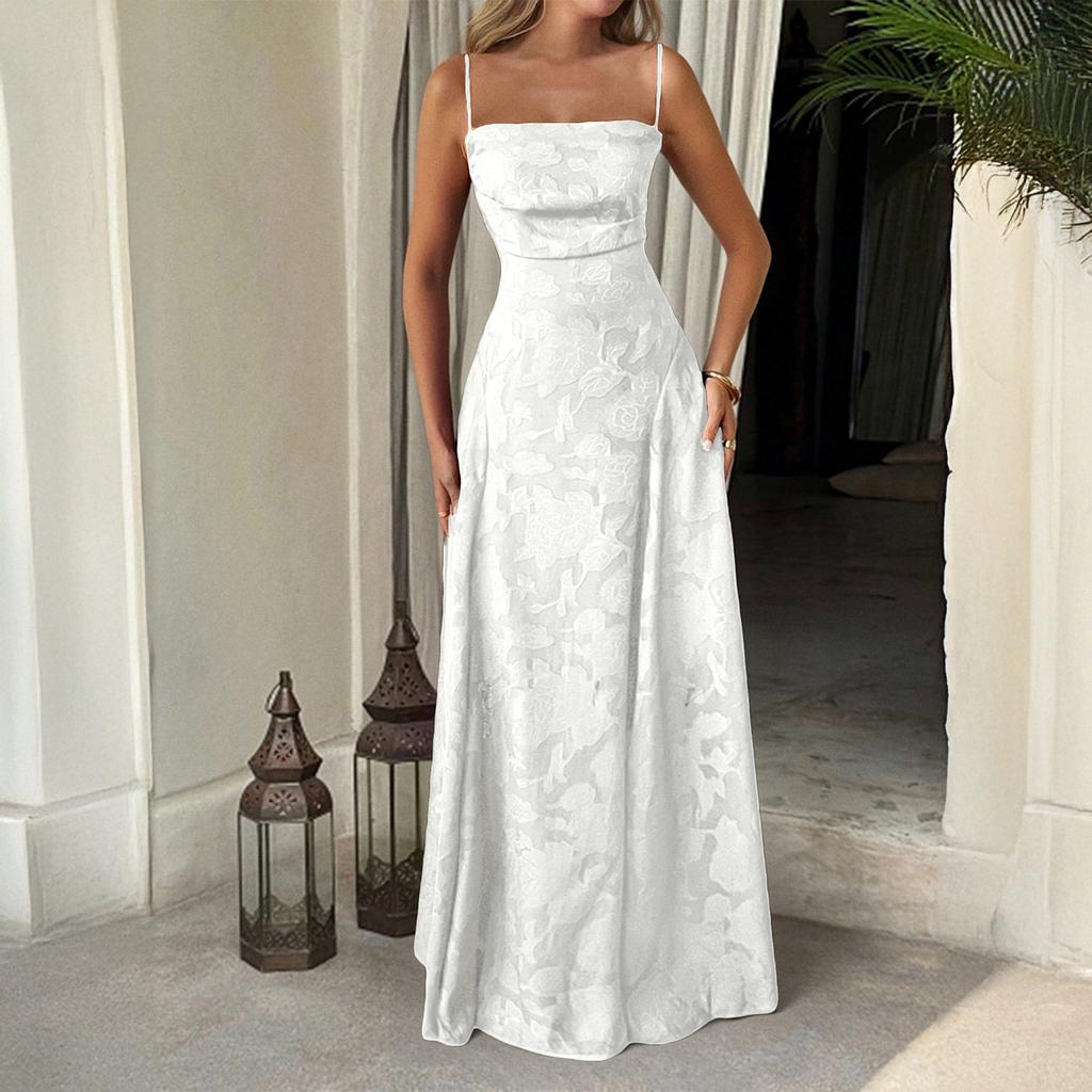 European and American Temperament Vacation Dress Suspender Long Dress Pattern Dress Women's Clothing 2026 Spring and Summer