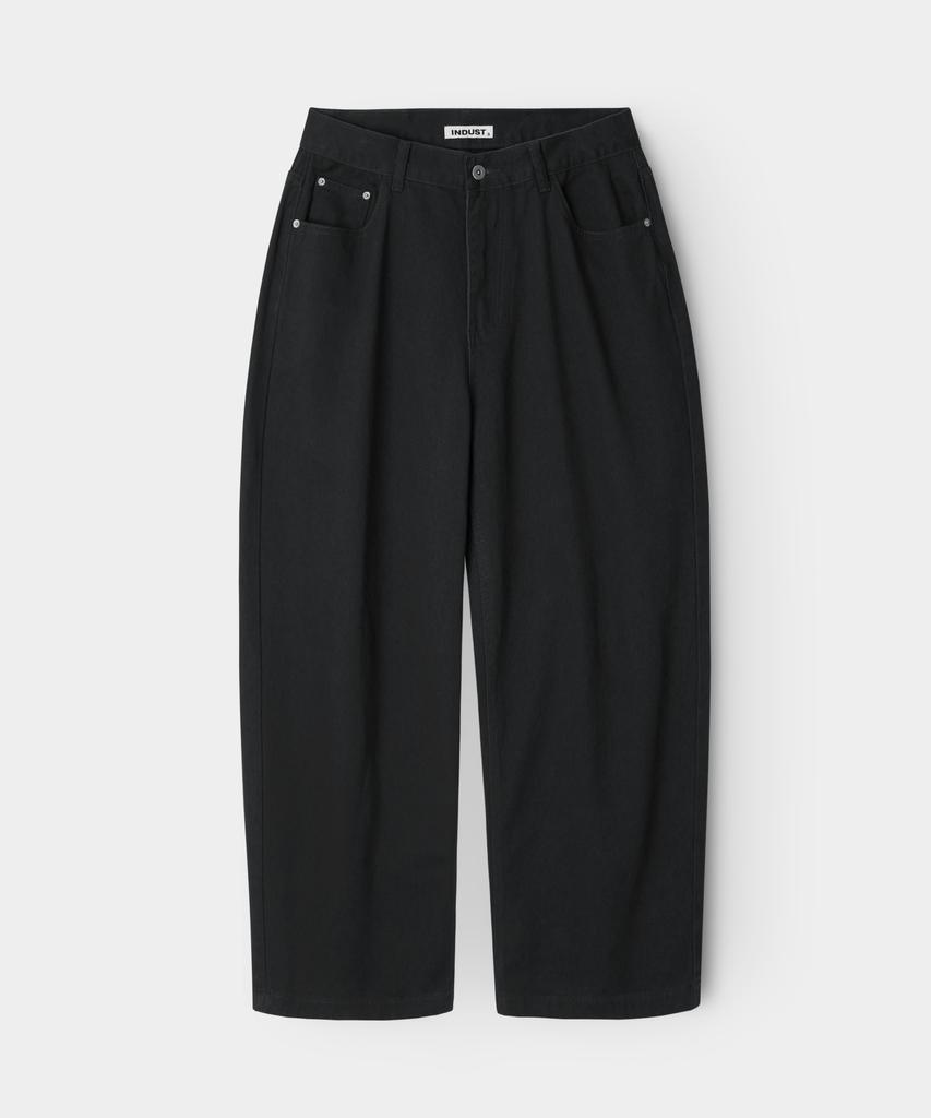 INDUST Barrel Fit Curved Wide Pants_Black