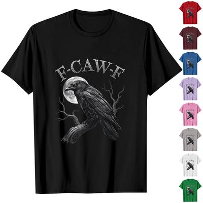 F-CAW-F Women's Casual Letter Print Short-sleeved Top T-shirt
