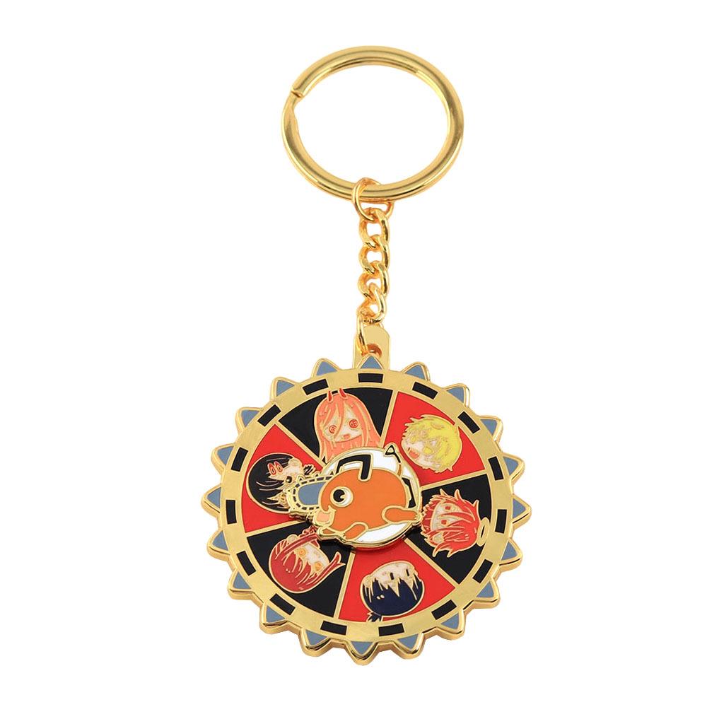 

Rotatable Chainsaw Man Enamel Keychain - Interactive Fun Novelty Ornament Gift