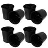 Milisten Schwarze Kunststoff-Blumentöpfe, 10er-Set, Anzuchttöpfe, Pflanzgefäß für Sukkulenten, Pflanztöpfe, Pflanzgefäß für die Innenraumbegrünung