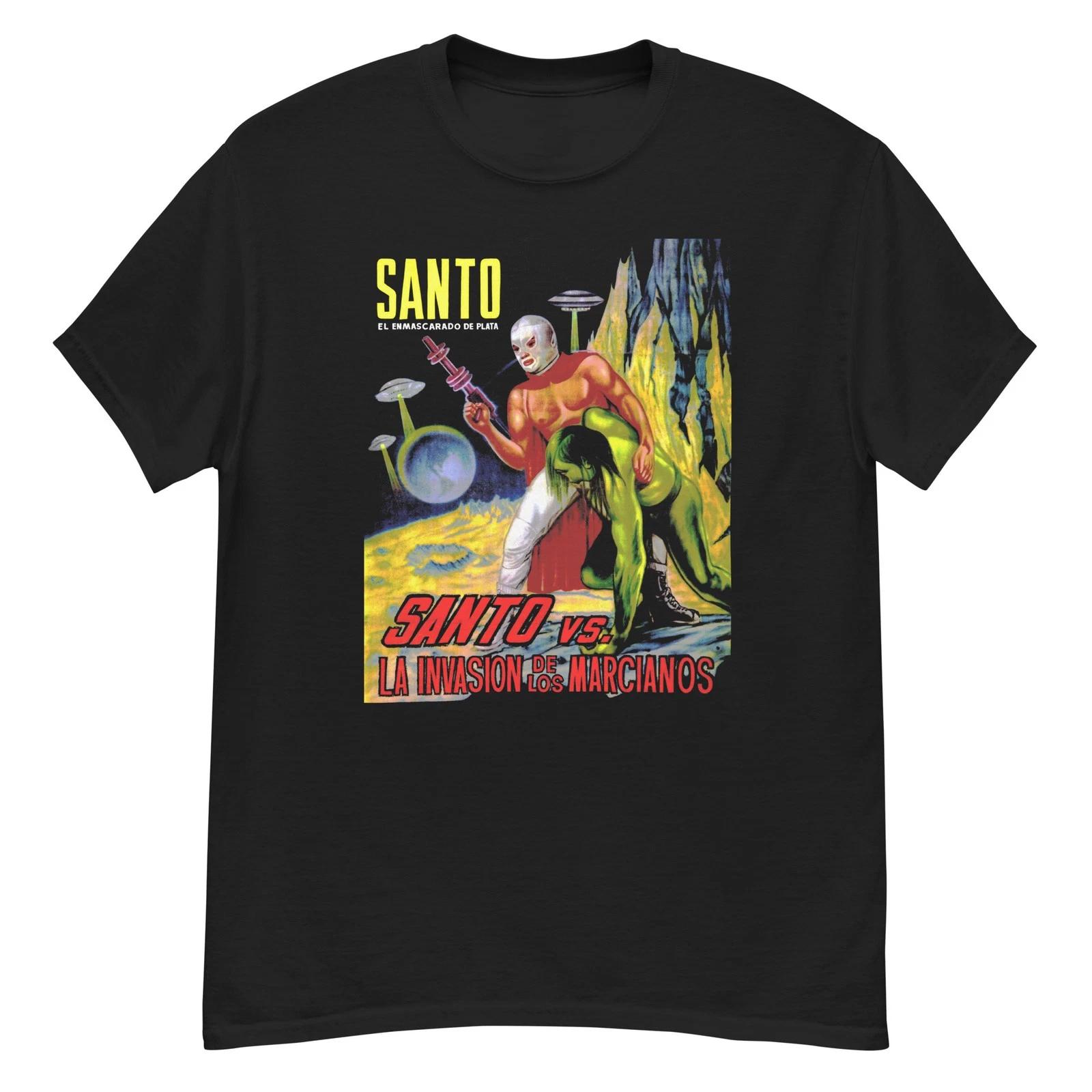 Santo vs. the Martian Invasion cult sci-fi lucha libre film fan art t-shirt 4XL