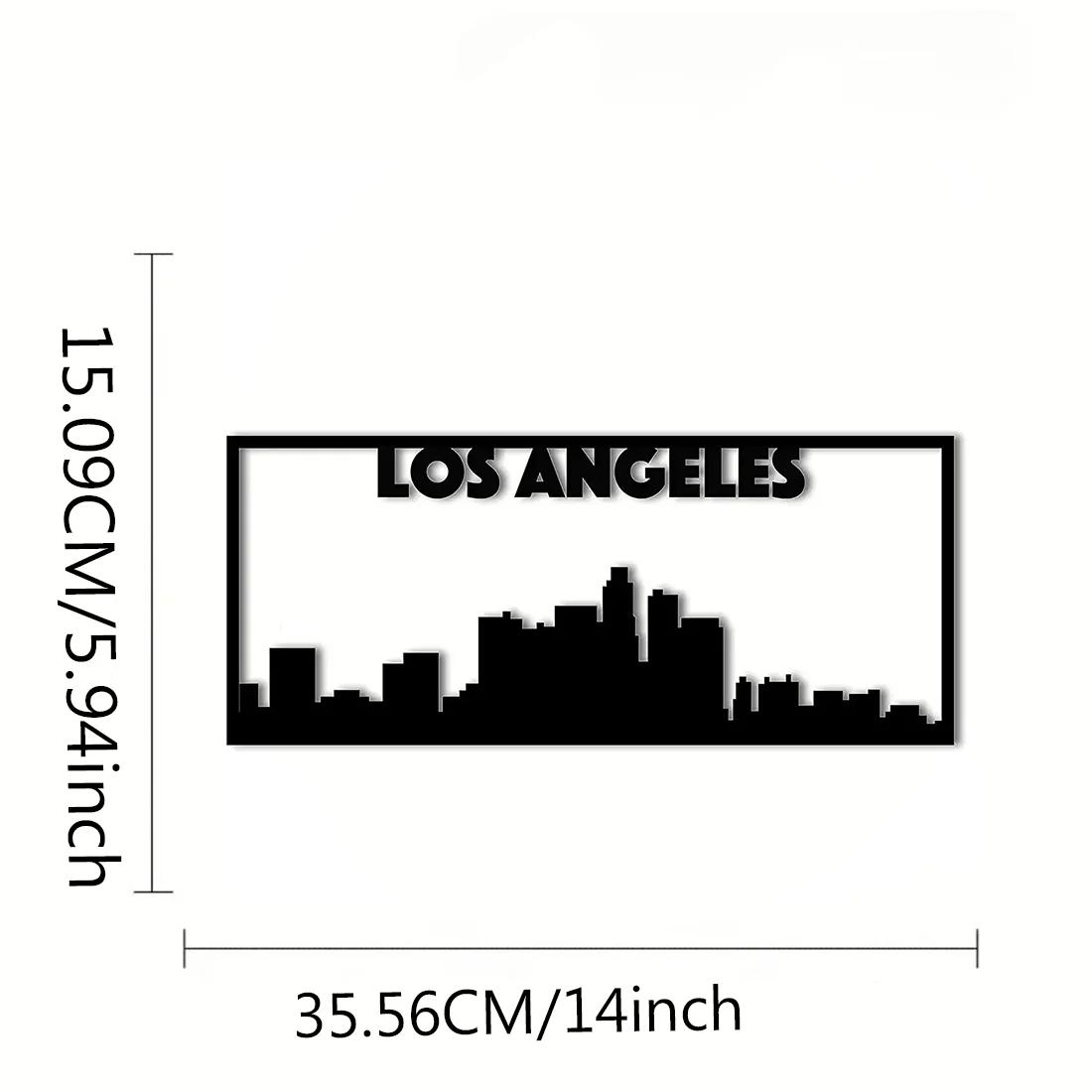 

Панорама города Лос-Анджелес - Красивый домашний декор Металлическое искусство Настенная табличка Подвесное настенное искусство Домашний декор Вешалка-органайзер