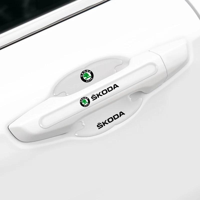 Lfcgh5 Auto Türschale Griff Kratzschutz Aufkleber Auto Kollisionsschutz Streifen für Skoda Octavia Superb Rapid Kodiaq Karoq