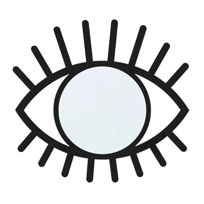 

Artistics Eye Shape Wall Mirror Acrylic Wall Mounted Mirror Wall Art Decoration For Home Entryway Bathroom Decors чорний