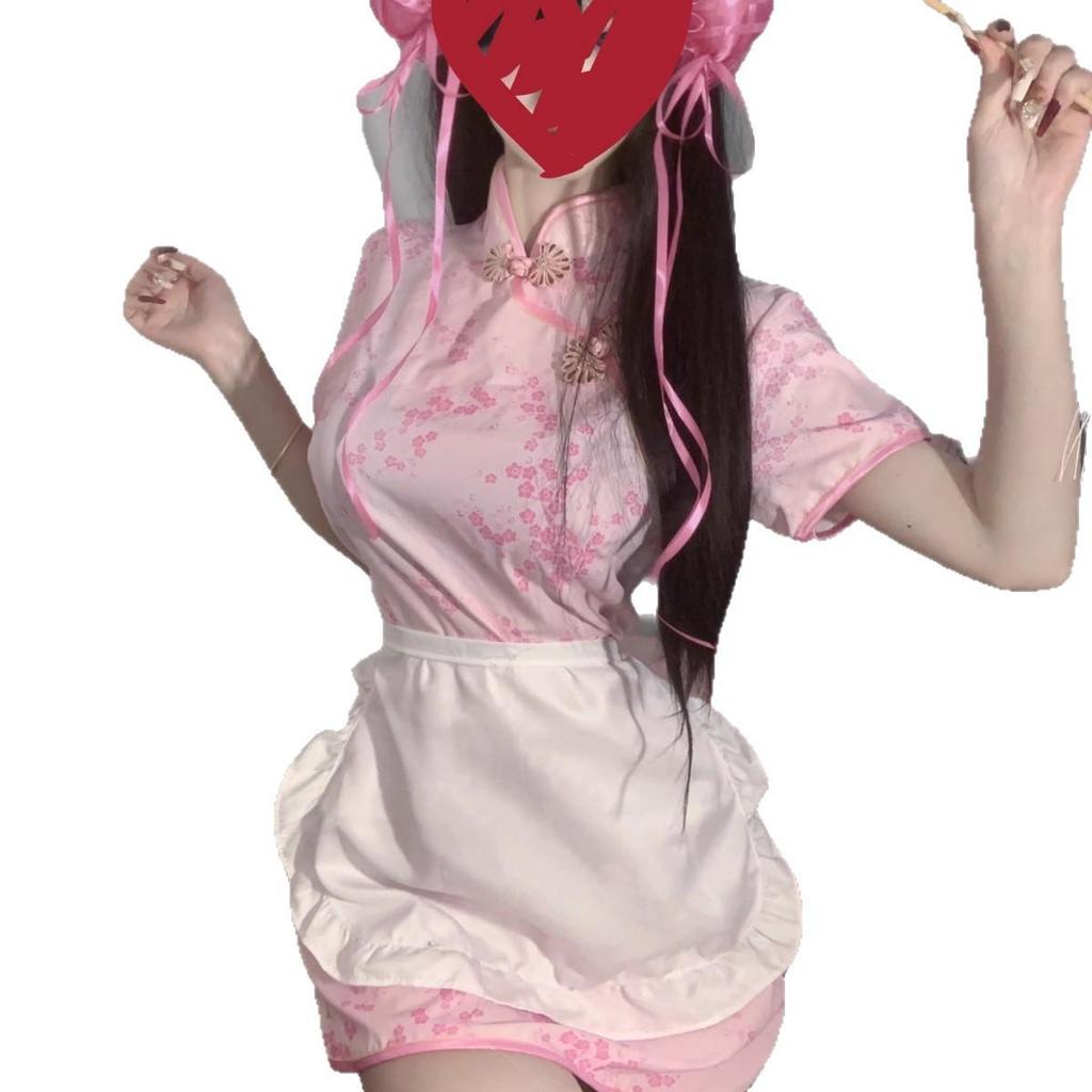 Qipao Dienstmädchen Cosplay Outfit im chinesischen Stil: Verlockendes zweidimensionales Design, leicht zu entfernen