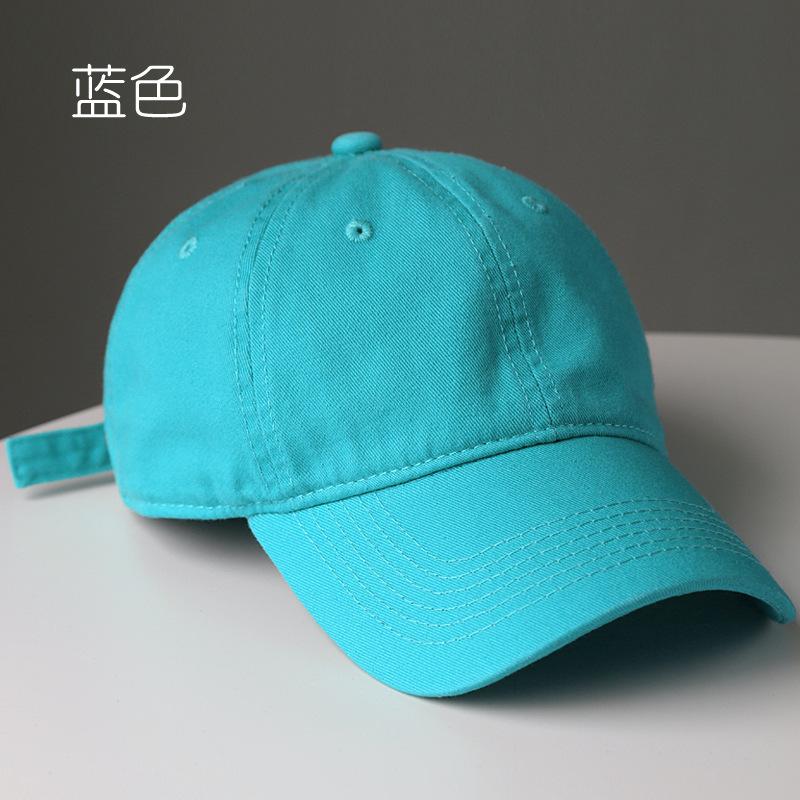 Solid-color, washed cotton baseball cap, suitable for spring and autumn, unisex, plain baseball cap