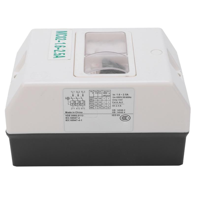 Motorschutzschalter Leistungsschalter MC02-1.6-2.5A 50/60Hz ABS Wasserdicht 220V/380V