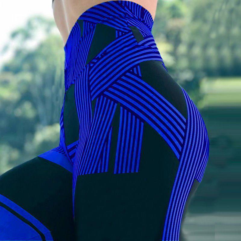 Womens' Printed High-waist Hip Stretch Underpants Running Fitness Yoga Pants
