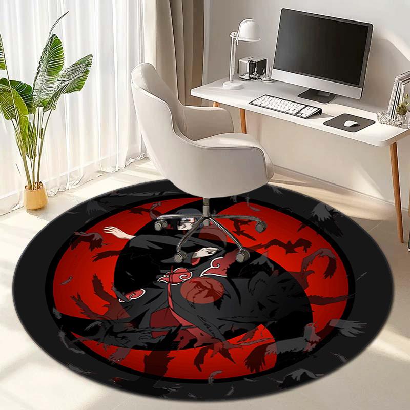 Famous Cartoon NARUTO Protagonist Uzumaki Naruto Round Carpet Soft Home Decoration Anti-slip Door Mat Outdoor Picnic Mat Carpet M7