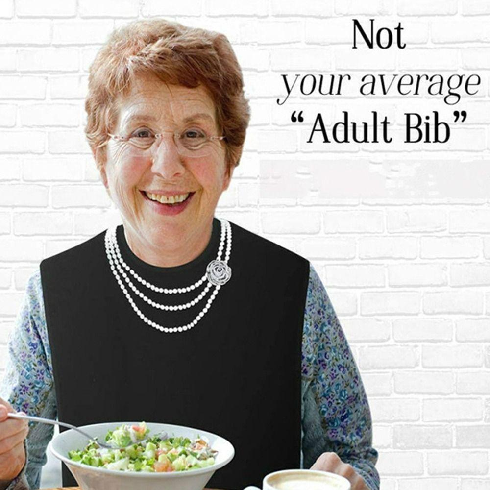Reusable Eating Apron Leakproof Bib Protectors Portable Adult Bibs Elderly Eatingtime Tool