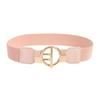 Women Stretch Waist Belt Fashionable Elastic Metal Buckle Adjustable Cincher For Dresses Casual Outfit Party Office Wear
