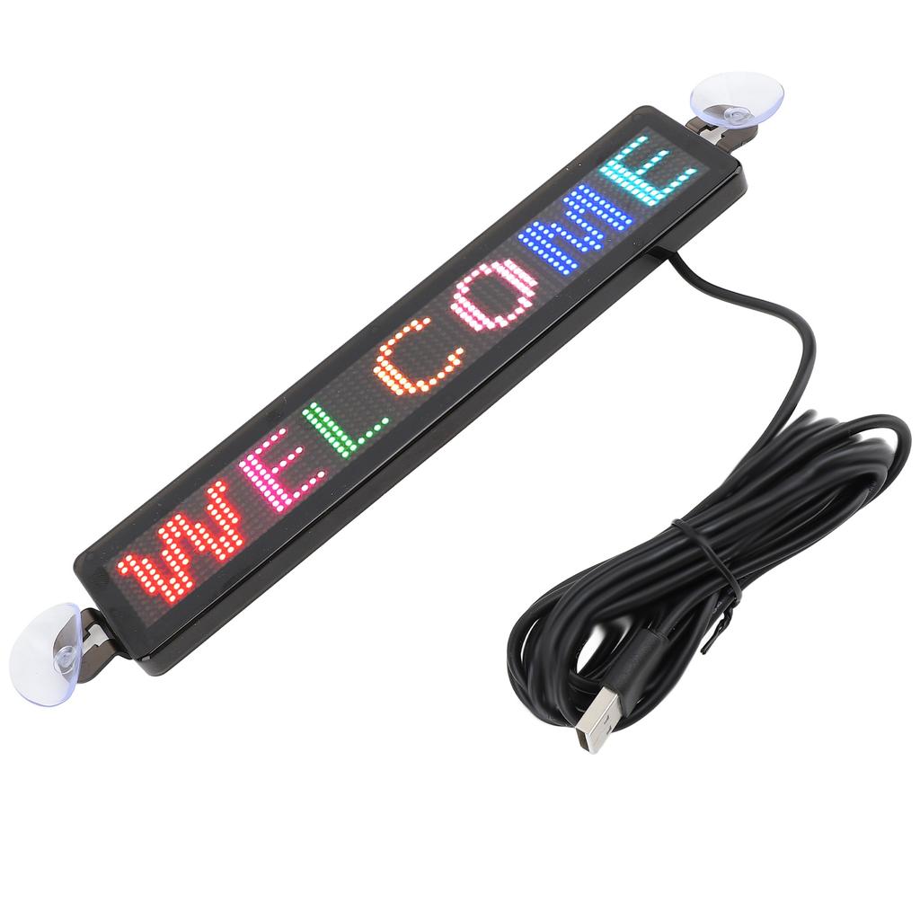 LED Laufschrift 12x72 Pixel 230x50mm Bluetooth APP Programmierbares LED Matrix Panel für Party Auto B