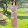 Yuzhaolin Women's New Chinese Style Summer Short Sleeve Two-Piece Set