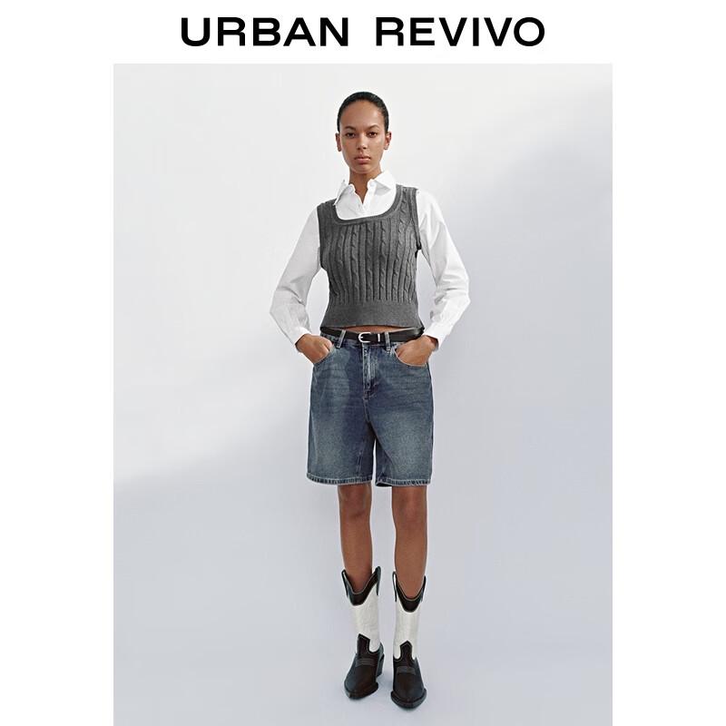 

UR Women s Faux Two-Piece Polo Knit Sweater S