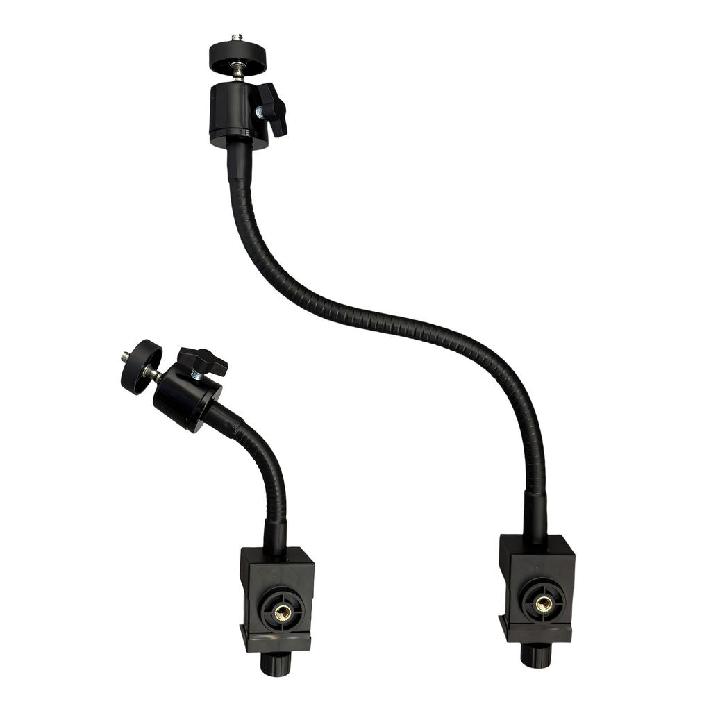 Adjustable C Shape Clip Rod Mount With 90mm/280mm Flexible Arm For Photography Lighting Stand And Phone Mount