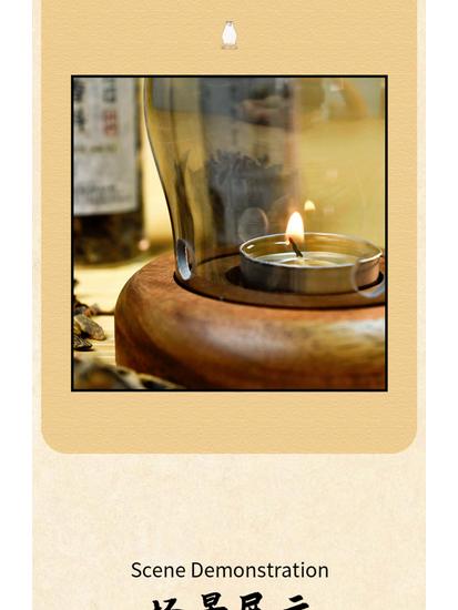 Glass Aromatherapy Incense Burner for Agarwood and Sandalwood with Candle Lamp Feature