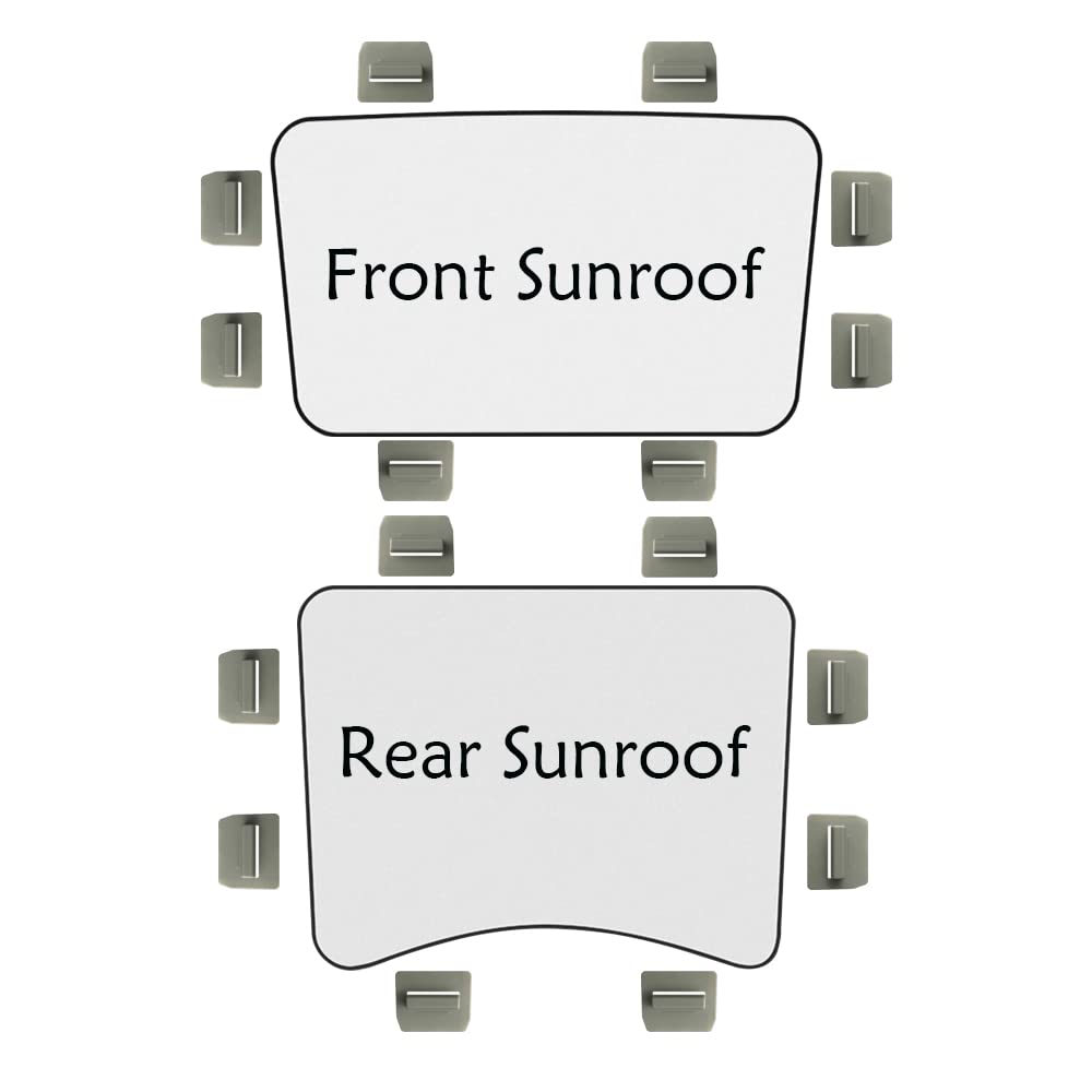 Oisinlas 16 stk Solskjermklips Takskjermklips for Soltak Kompatibel med Tesla Model 3