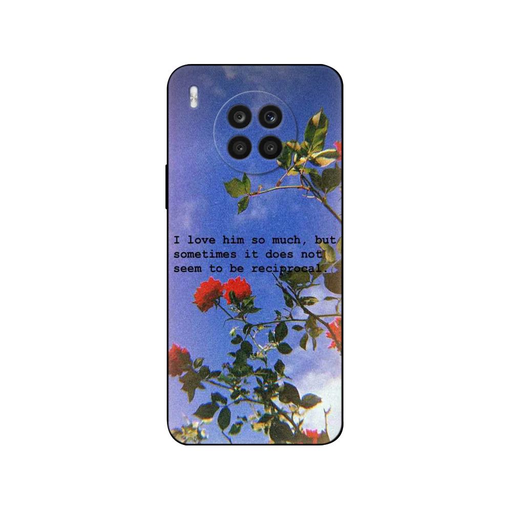 For Honor 50 Lite Case 6.67inch Silicon Back Cover Phone Case For Huawei Honor 50 Lite Case Bumper 50Lite Light Black Tpu Case