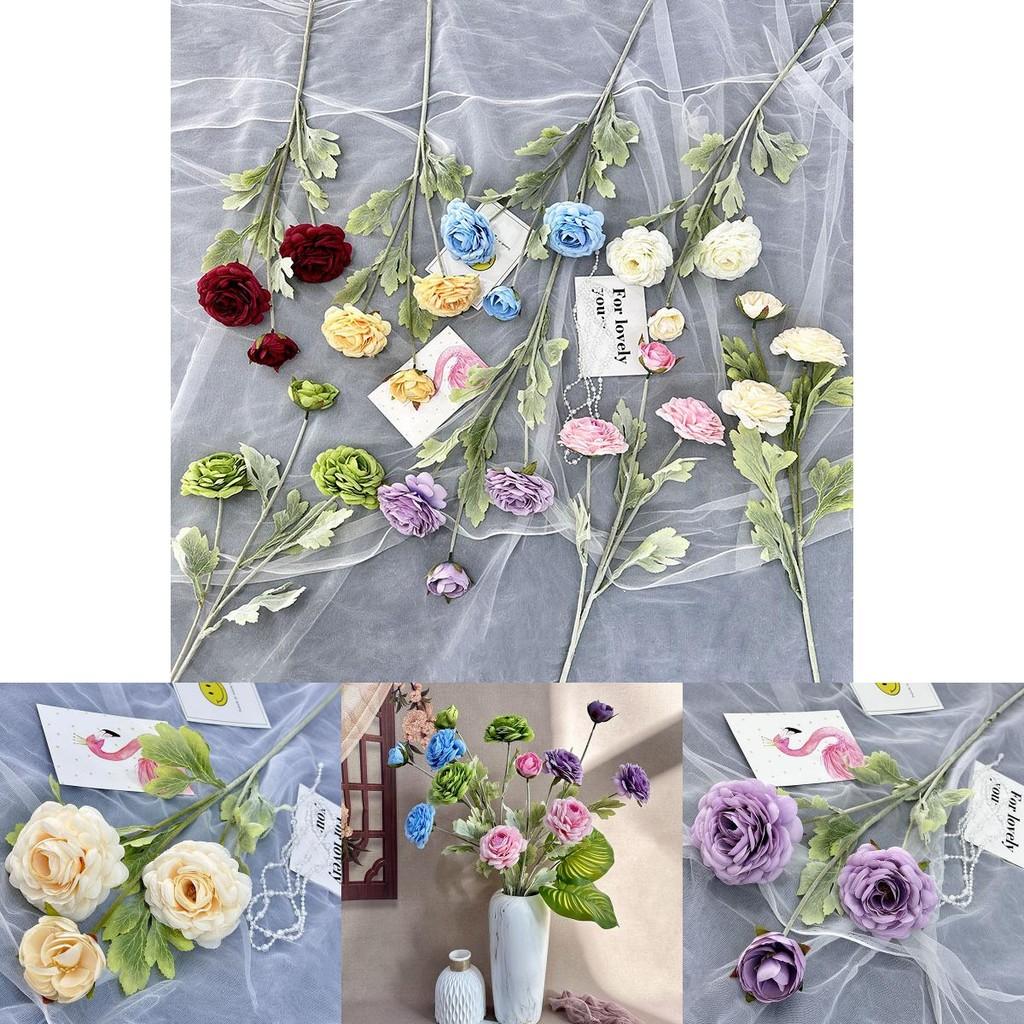 Artificial Peony And Camellia Floral Decor With Durable Silk Material For Wedding And Photography Props