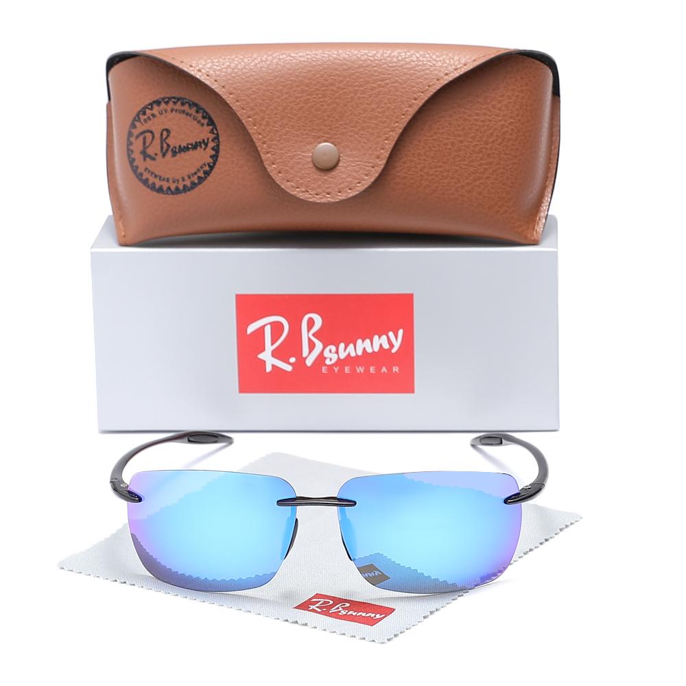 RBsunny Herren Klassische Randlose Sonnenbrille Damen Männlich Outdoor Fahren Sport Rechteckig Ultraleicht Fahren Weiblich Kausal Brillen