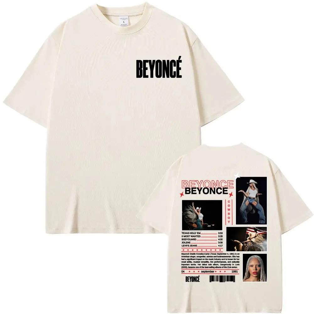 Beyoncé Cowboy Carter Album & Tour Graphic T-Shirt, Unisex Vintage Poster Style Tee, 100% Cotton Casual Streetwear Top