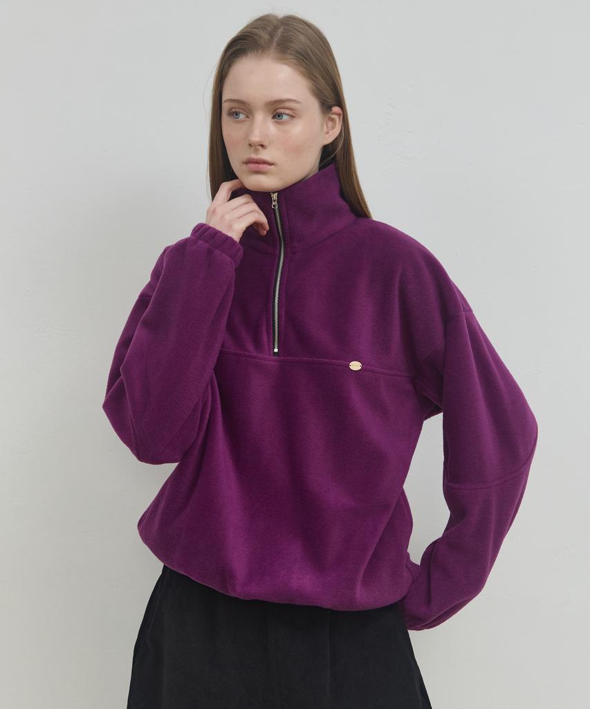 ANOETIC Anc Soft Half Zip-Up Fleece_Purple