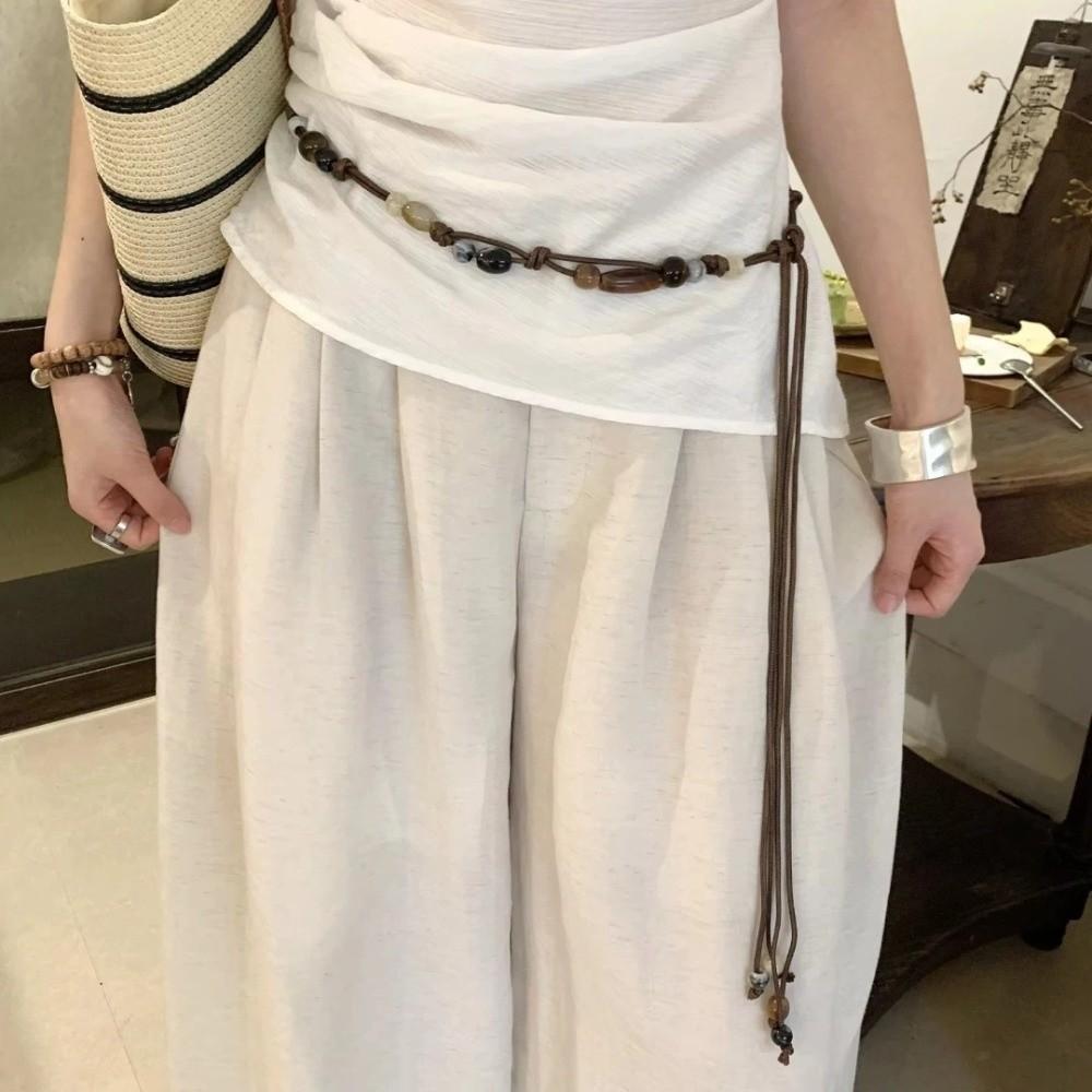 Bohemian Women's Waist Chain Woven Beaded Skirts and Jeans Belt Waist Rope Waist Belt Decoration
