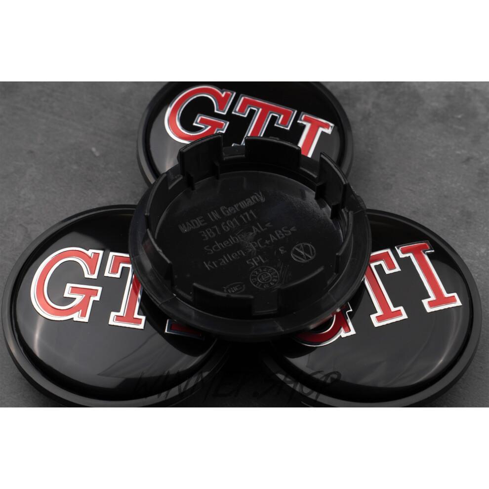 Set of 4 Volkswagen GTI alloy wheel caps 65mm