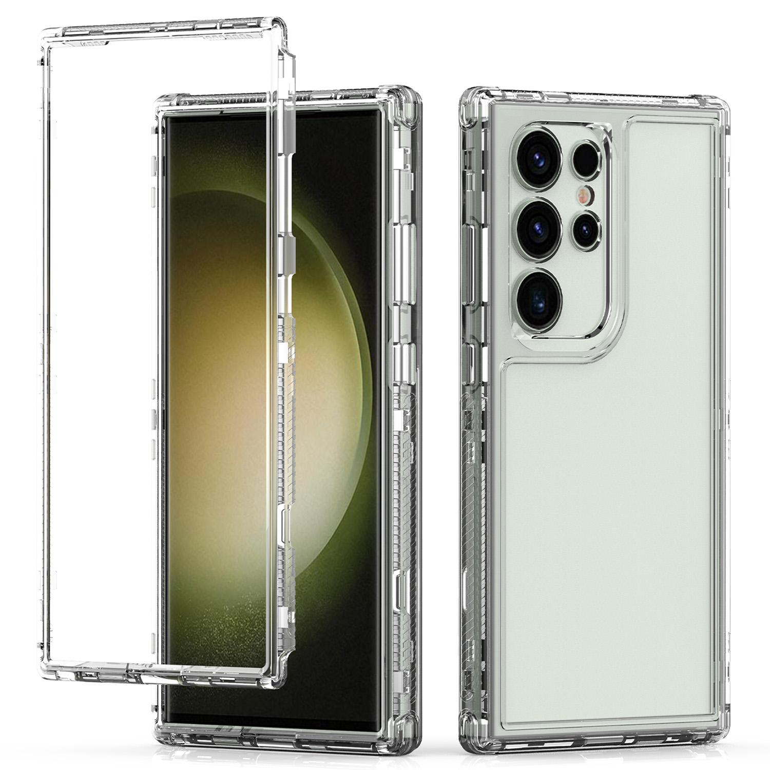 

For Samsung Galaxy S23 Ultra Case Acrylic+TPU Shockproof Clear Phone Cover A