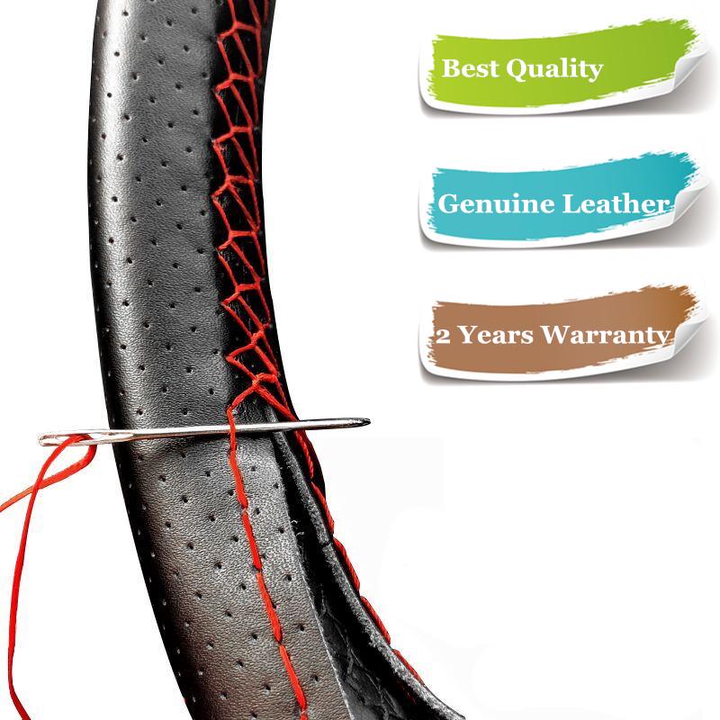 

Чехол на руль из натуральной кожи «сделай сам», Uiversal 38 см, оплетка на руль автомобиля для внедорожников, оплетка на руль, авто