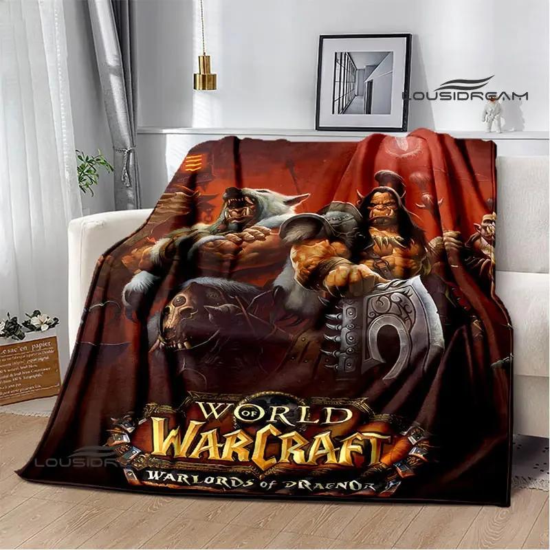Game World of Warcraft Printed Blanket Kids Warm Flannel Soft and Comfortable Blankets Home travel blanket birthday gift