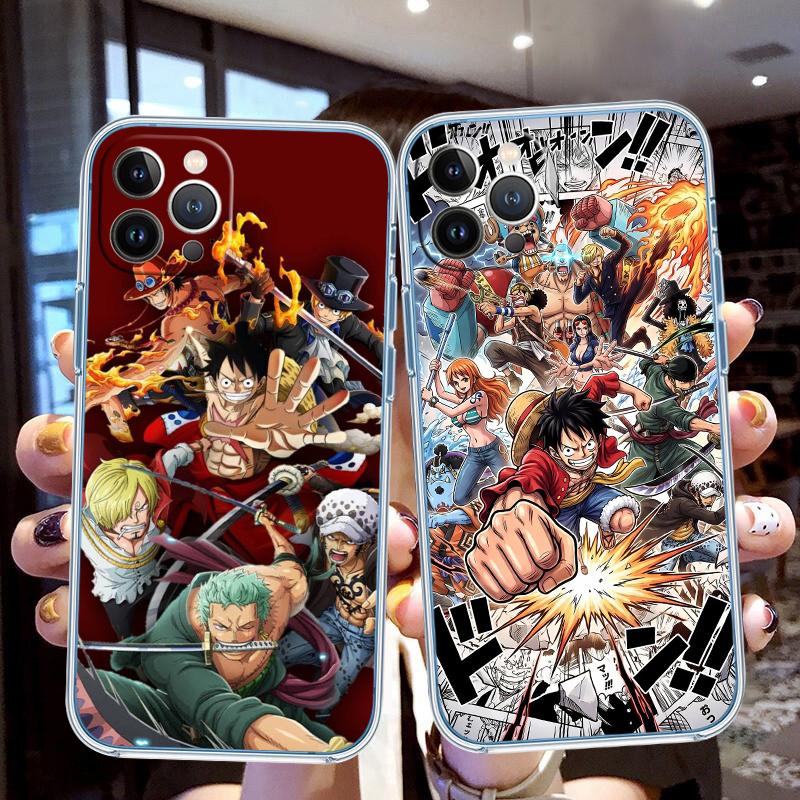 Anime One Piece Soft Shell Transparent Phone Case for Motorola Moto Edge 20 30 40 50 S30 Fusion Ultra Pro Neo Lite + G200 G23