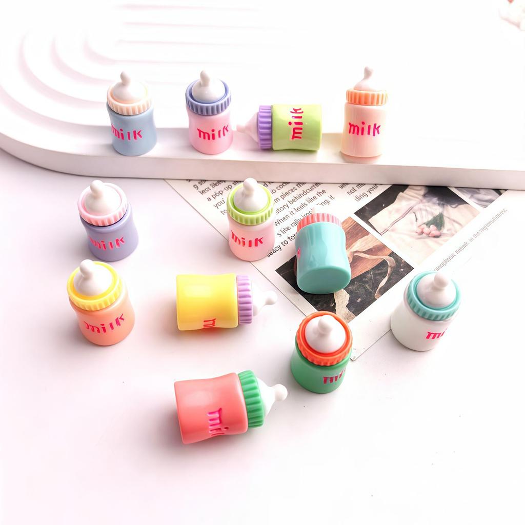 3D Resin Macaron Color Milk Bottle for DIY Jewelry