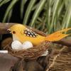 1 Set Artificial Bird Nest Realistic Looking Eco-friendly Foam Creative Craft Birds Statue Fake Bird Nest for Home