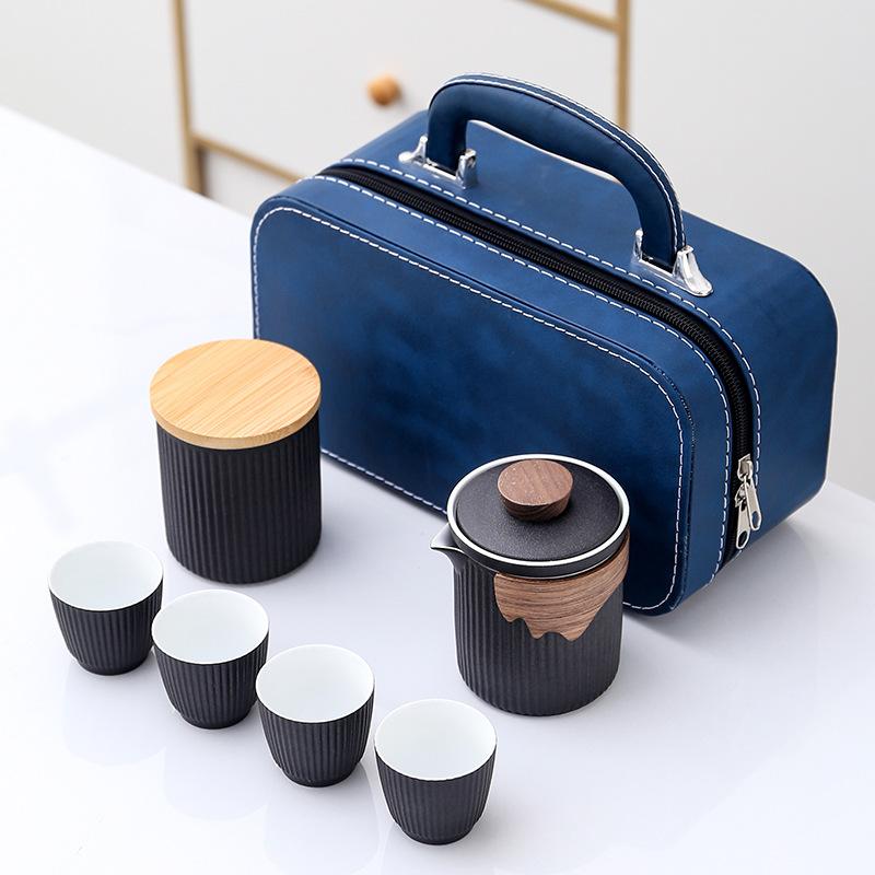 Creative Guochao Souvenir Ceramic Portable Travel Tea Set Business Company High-end Gifts