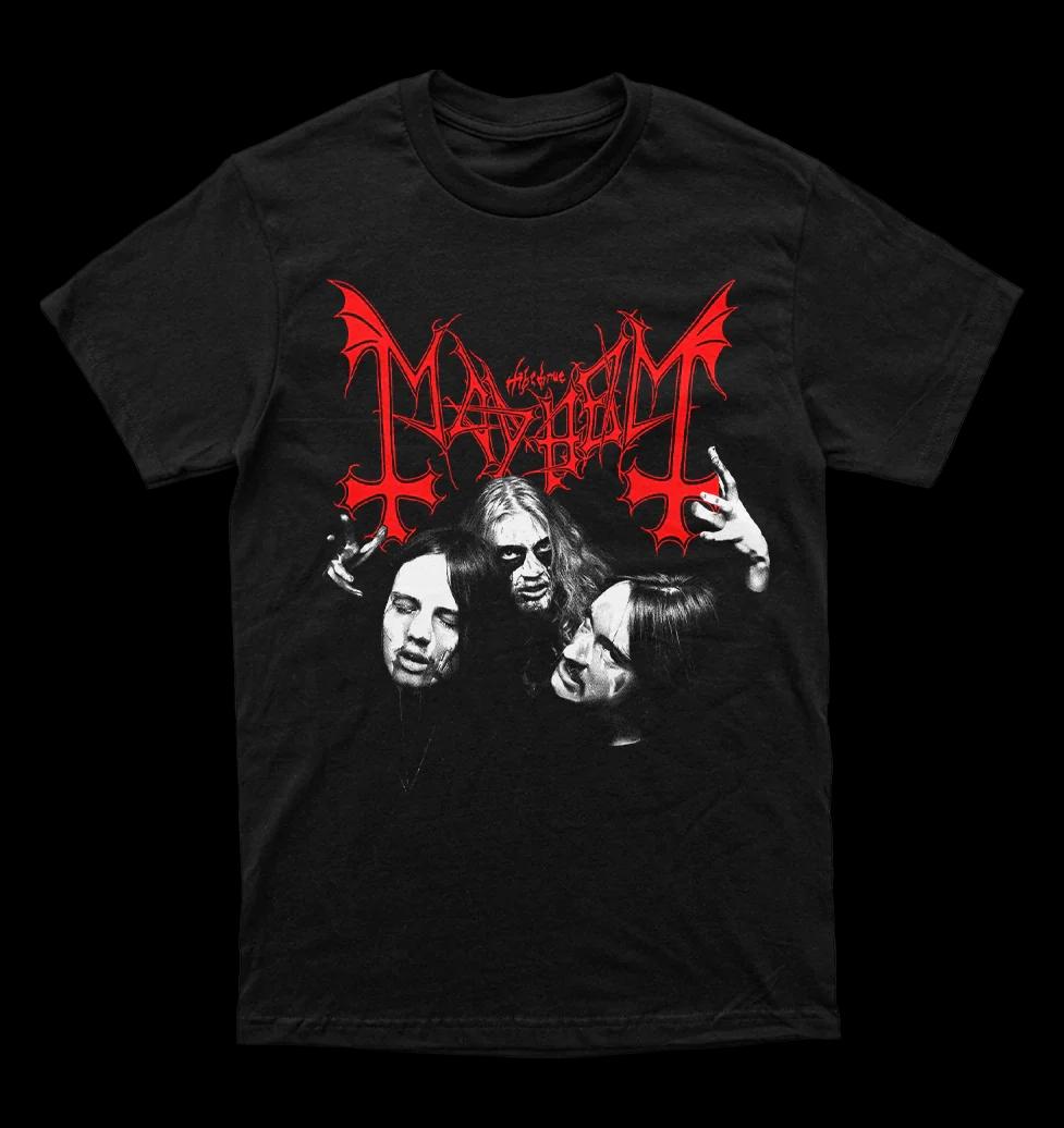 

Classic Rock Heavy Metal Band Print Shortsleeved Y2K Gothic Top Casual Loose Streetwear Rock Punk Cotton Printed Tshirt Unisex S