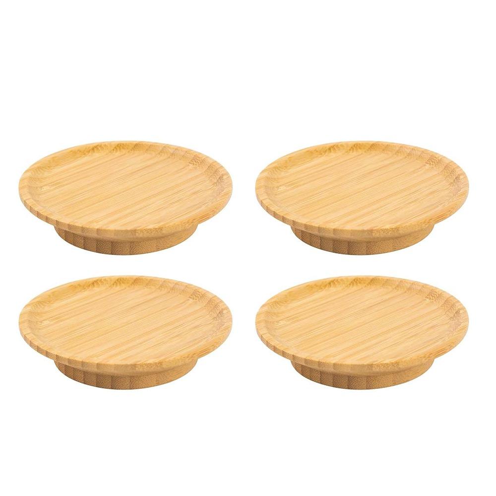 4Pcs Handmade Wine Glass Covers Leakproof Wooden Red Wine Lid Wine Glass Topper  Restaurants