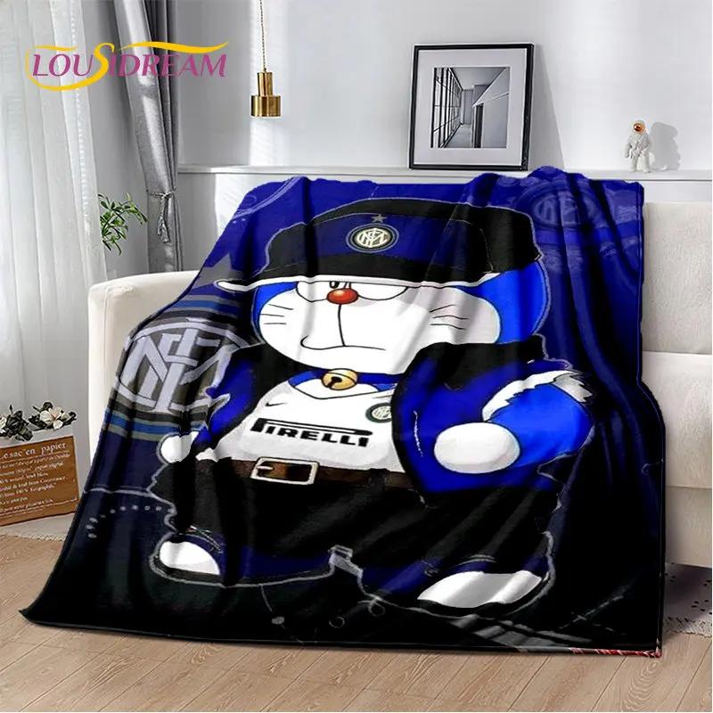 Coperta morbida in peluche cartone animato anime Doraemon, coperta in flanella per soggiorno camera da letto letto divano picnic, copertura calda per bambini