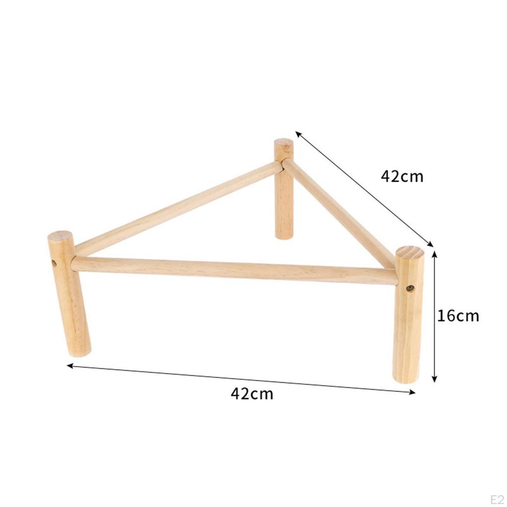 Bird Stand Wooden Perch Playground Training Platform Activity Center Parrot Playstand for Cockatiels