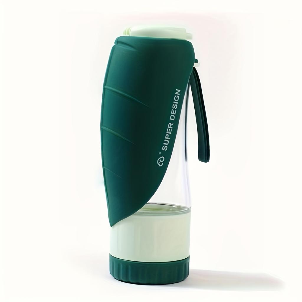 

12oz 2 Layer Pet Water Bottle Food Container With Hand Strap Leak Proof Detachable For Dog Cat Outdoor Walking Travel Hiking
