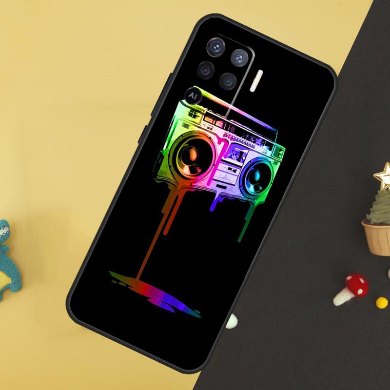 Vintage 80s Boombox Case For Oppo A5 Pro A6 A15 A16 A76 A96 A17 A57 A98 A58 A78 A18 A38 A54 A74 A94 A40 A60 A80