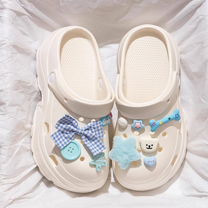 Women's Chunky Height-Boosting Odor-Resistant EVA Beach Sandals - Trendy Summer Baotou Slippers