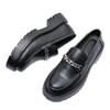 Cheap thick-soled British style leather shoes lazy casual loafers youth height-increasing nightclub wedding shoes