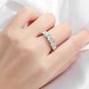 18k Plated 3.6CT All Moissanite Rings for Women 5 Stones Sparkling Diamond Wedding Band S925 Sterling Silver Jewelry GRA