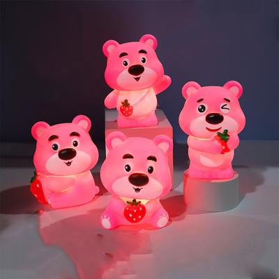 Cartoon Bear Night Light Anime Soft Bedroom Led Lights Keychain Christmas Gifts