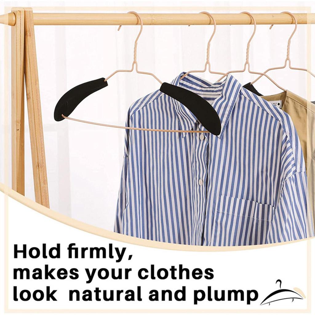 10pcs Hanger Shoulder Bump Protectors Sweater Hanger Shaper Suit Hangers No Bump Standard Hangers Pads For Sweater Clothing Coat