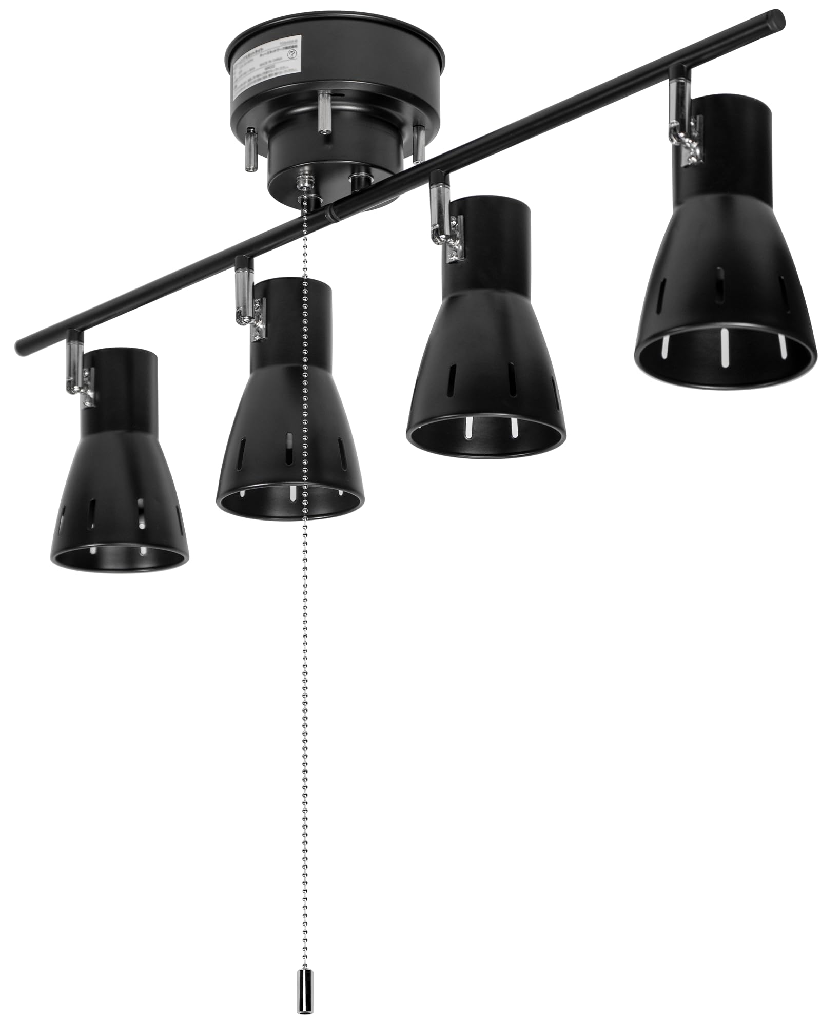 

Duct Light, Pull Switch, 4-Light Spotlight, Pull Cord, E26, Stylish Ceiling Lighting Fixture for Kitchen, Dining Room, Living Room, Japanese-Style