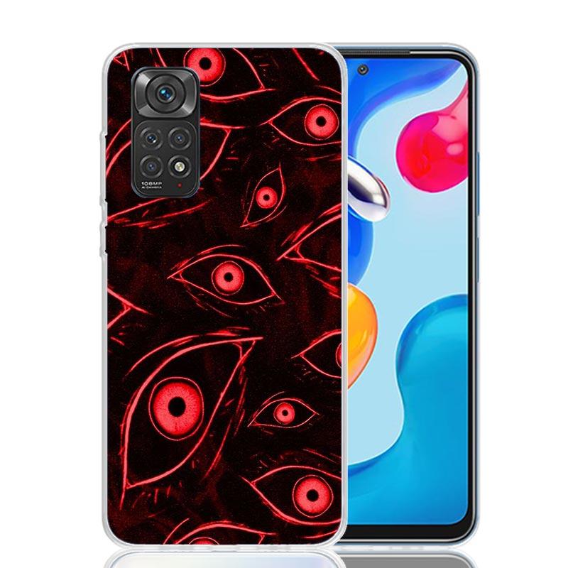 Scary Face Eyes Phone Case For Xiaomi Redmi Note 15 14 13 12S 12 Pro Plus 11S 11E 11 11T 10S 10 Art Soft Pattern Cover Redmi Not